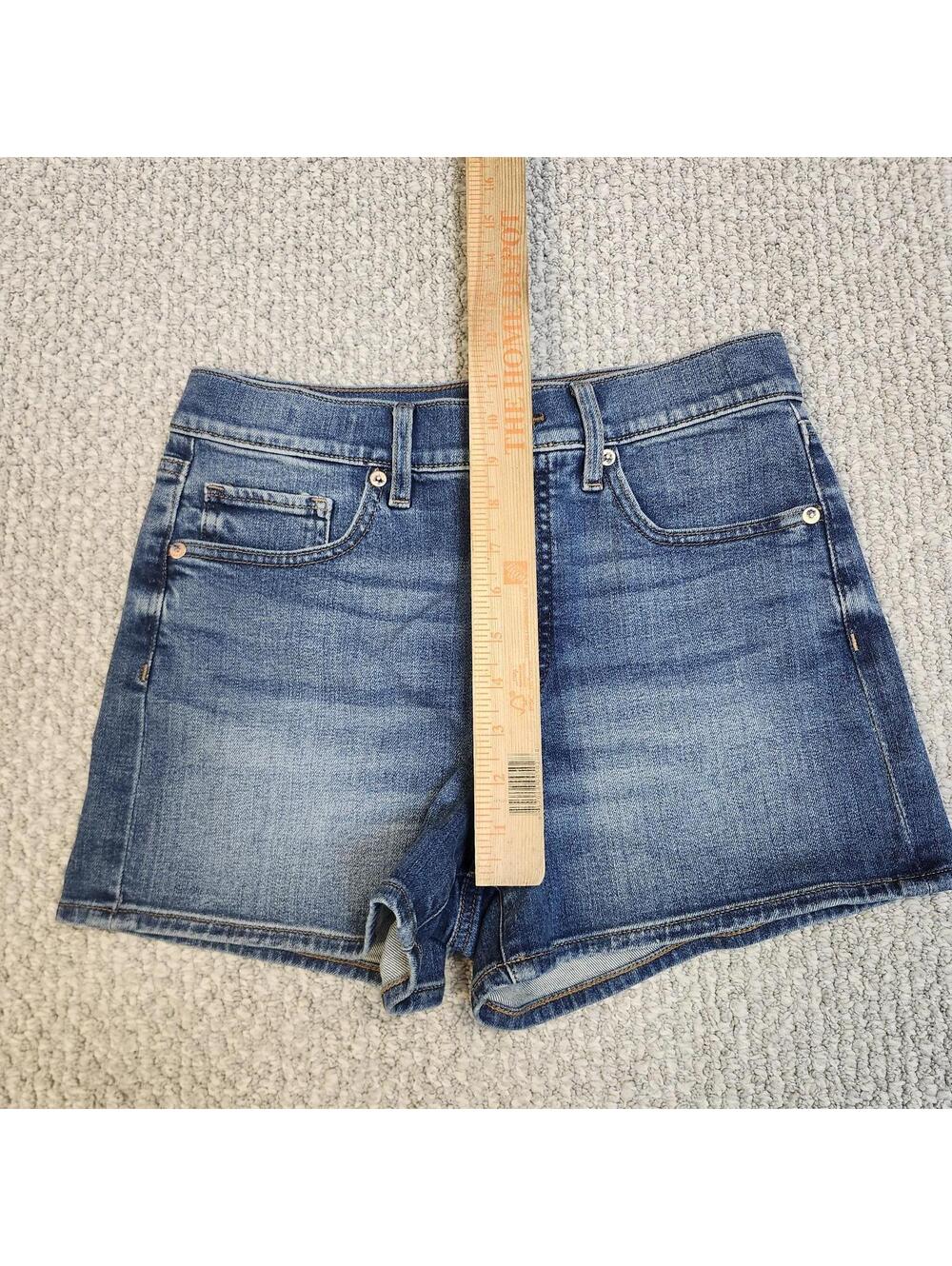 Express 90s High-Rise Denim Shorts Blue Size 4 - Picture 3 of 9